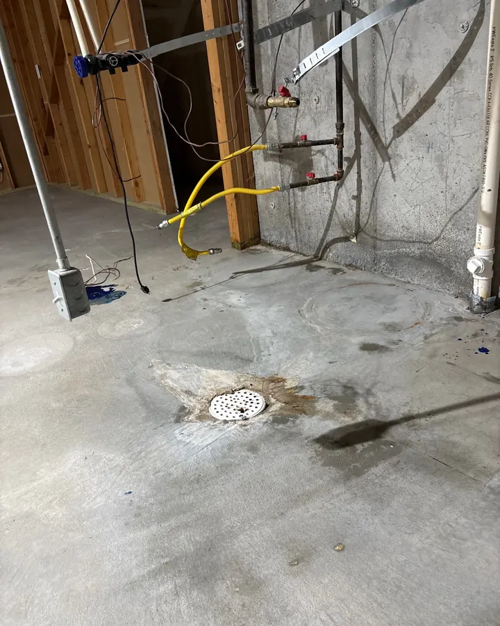 After: the same floor scrubbed clean.