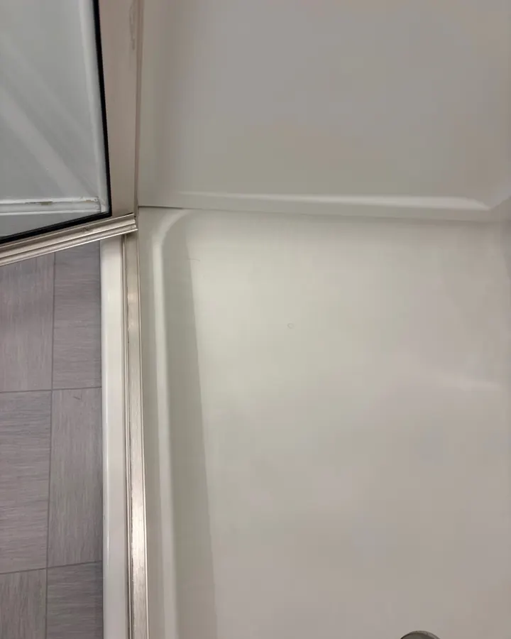 After: the same corner clean to the edge.