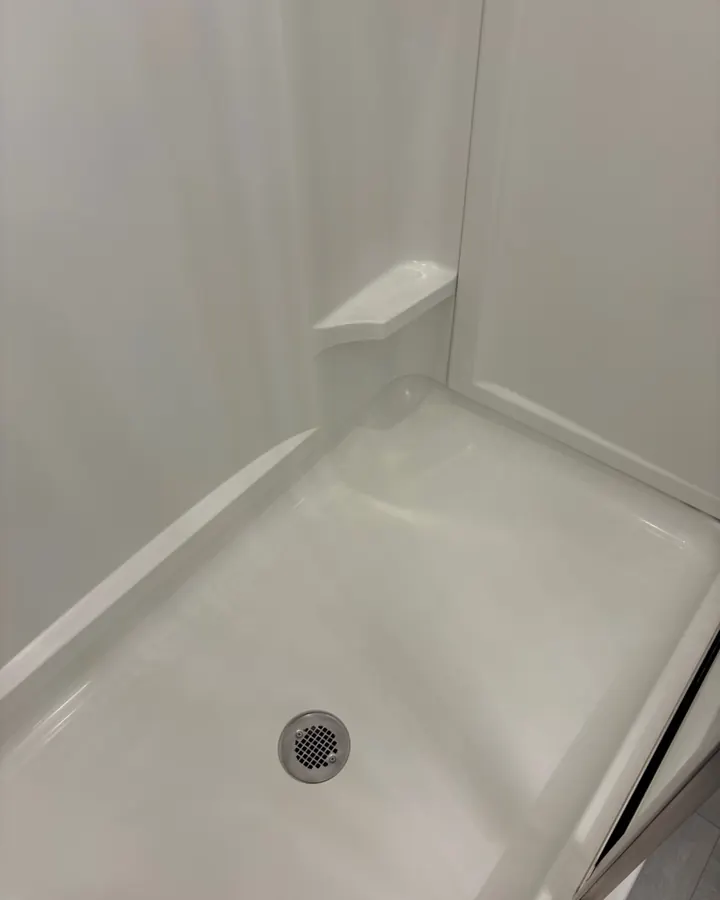 After: the same floor white again.
